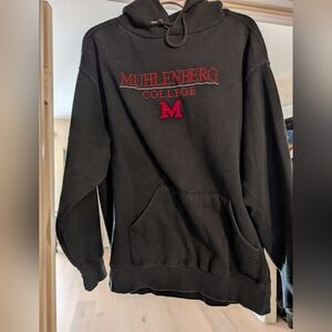Muhlenberg College Black Hooded Sweatshirt